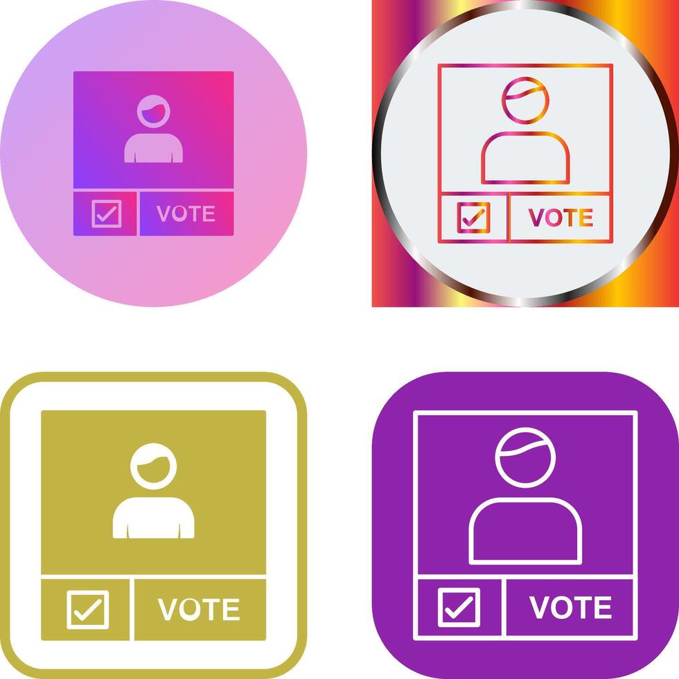 Candidate Banner Icon Design vector
