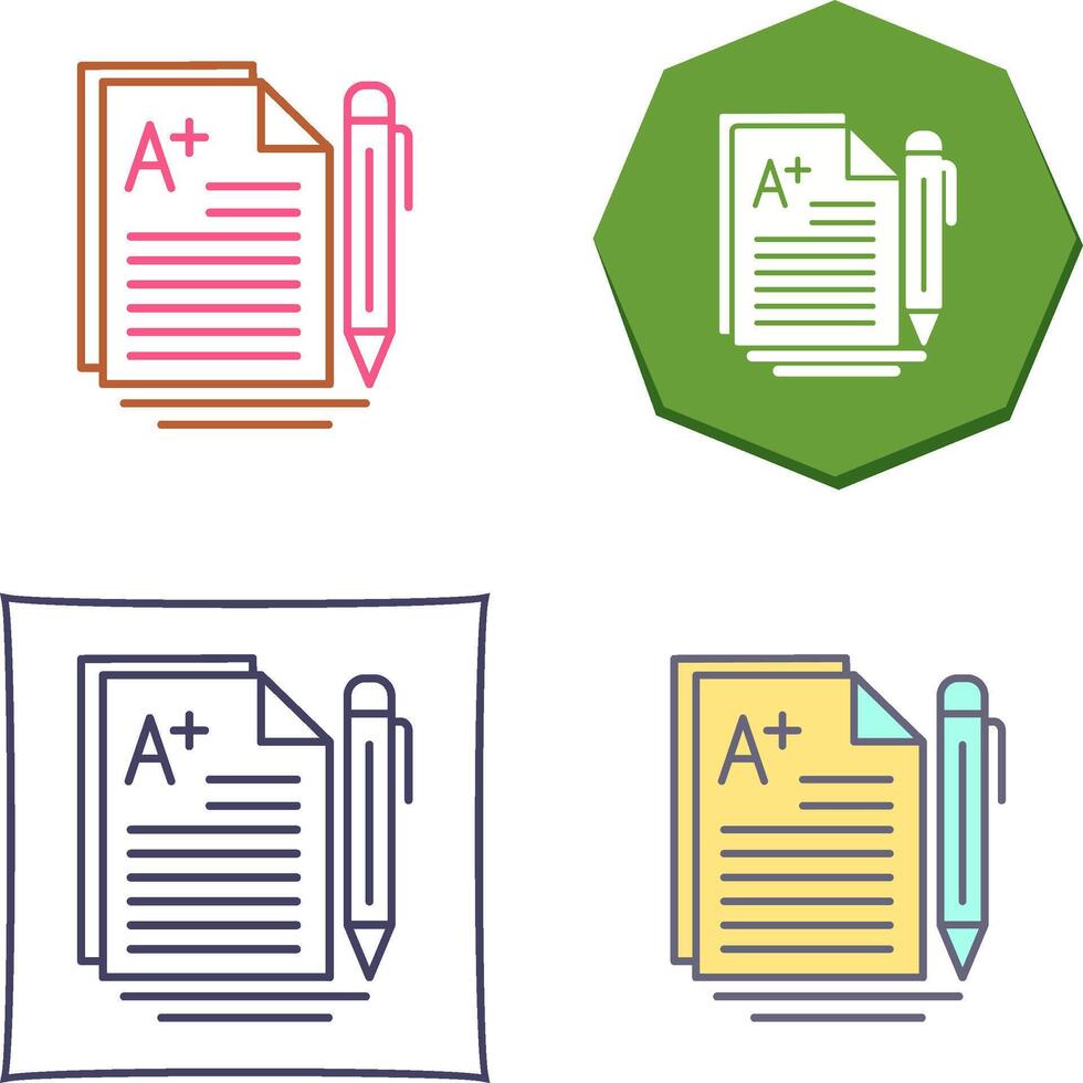 A Grade Icon Design vector