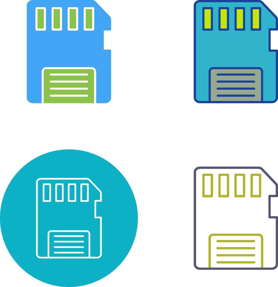 Memory Card Icon Design vector