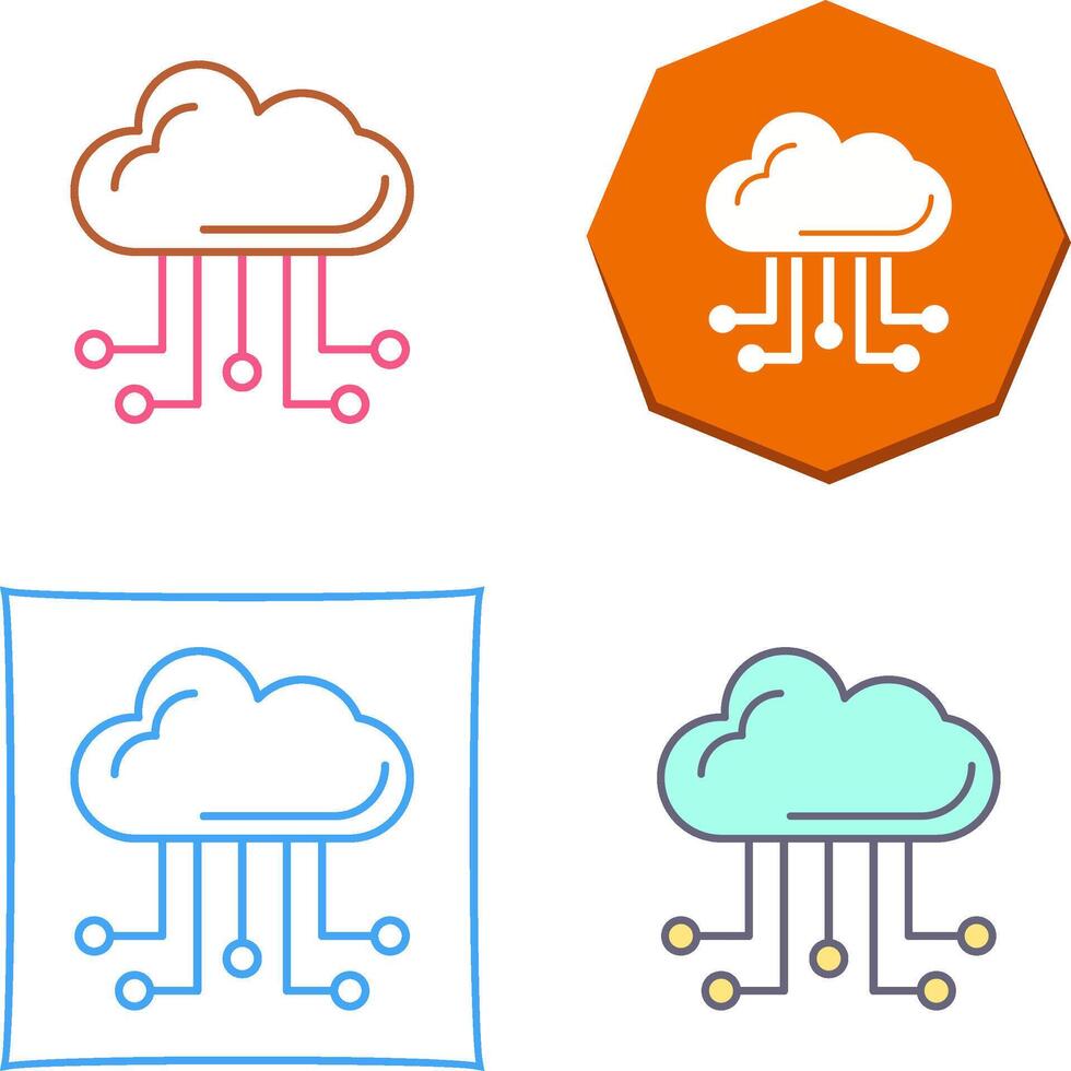 Cloud Computing Icon Design vector