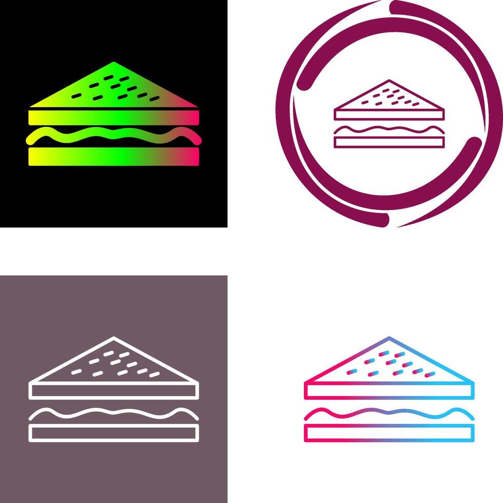 Unique Sandwich Icon Design vector