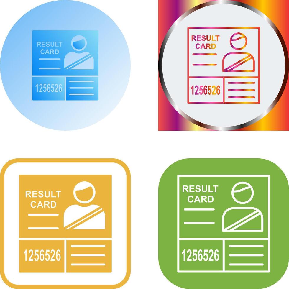 Candidate Results Icon Design vector
