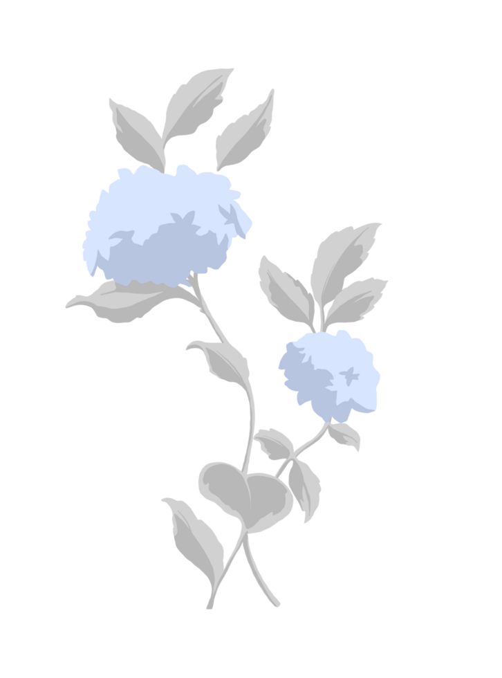 hydrangea flower seamless pattern png