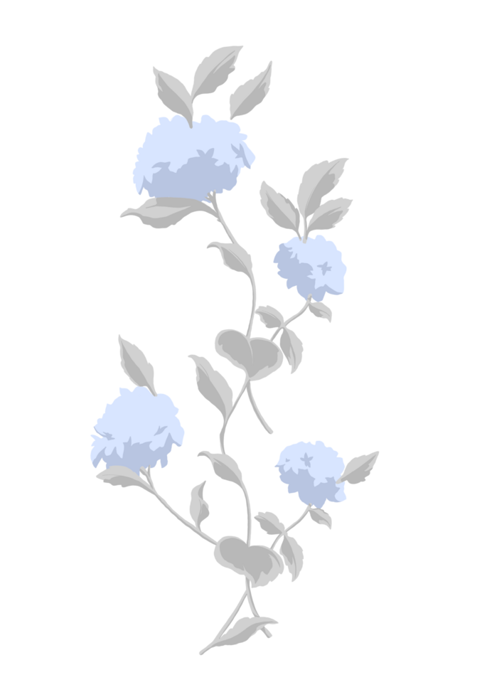 hydrangea flower seamless pattern png