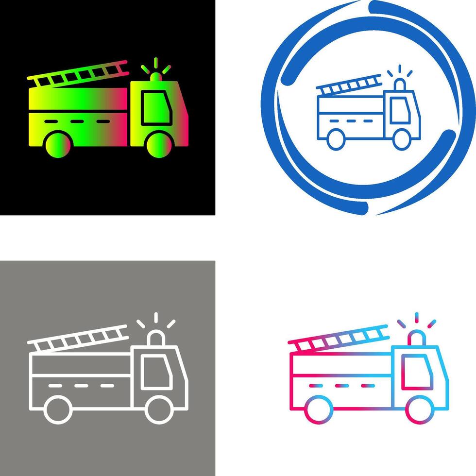 Unique Fire Truck Icon Design vector