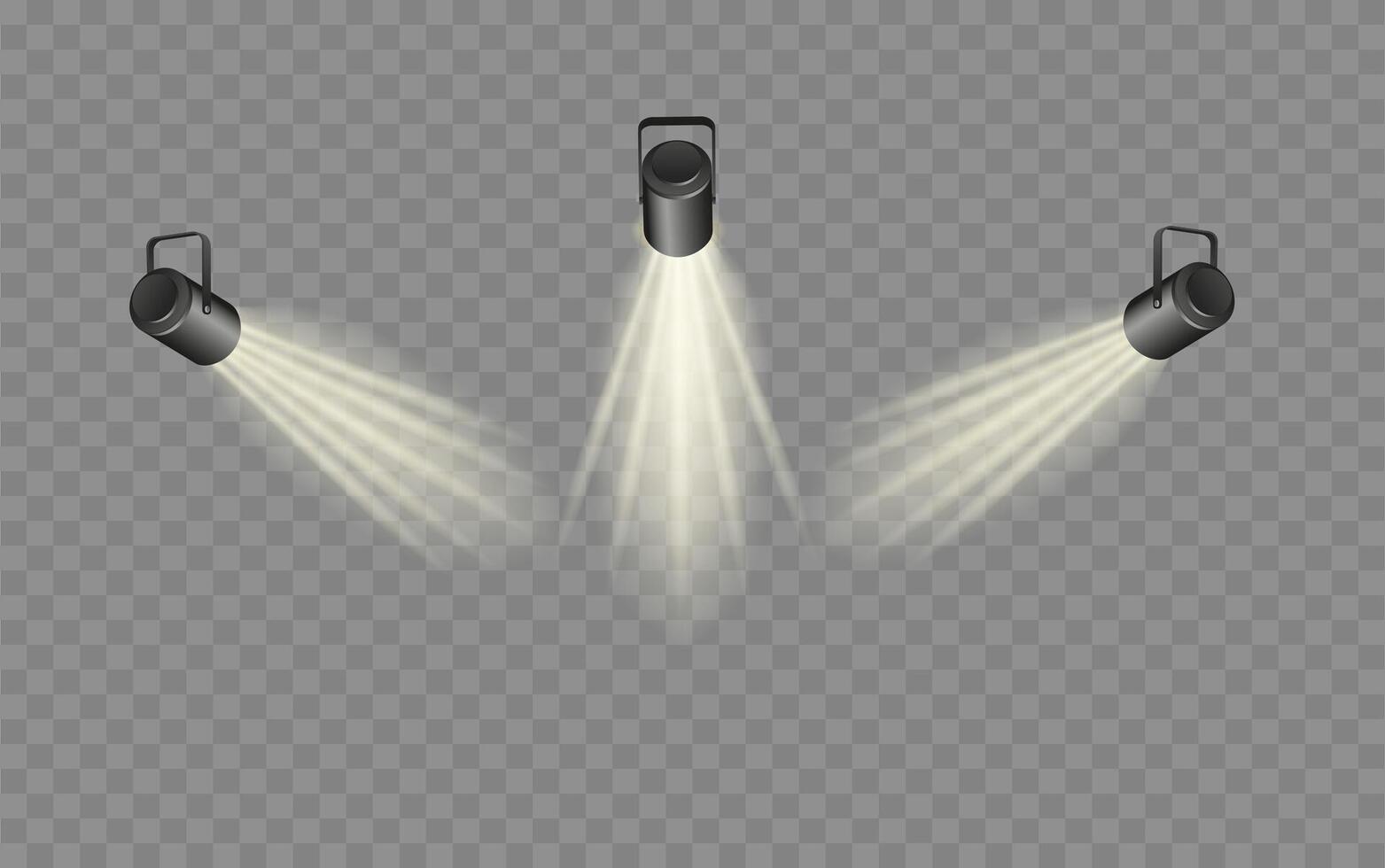 Spotlight lighting. Light source studio vector