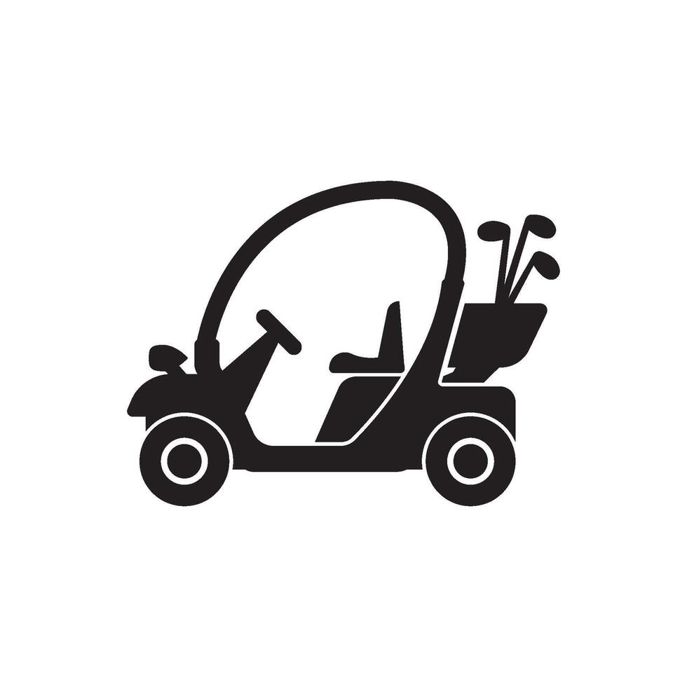 Golf car logo icon design illustration template vector