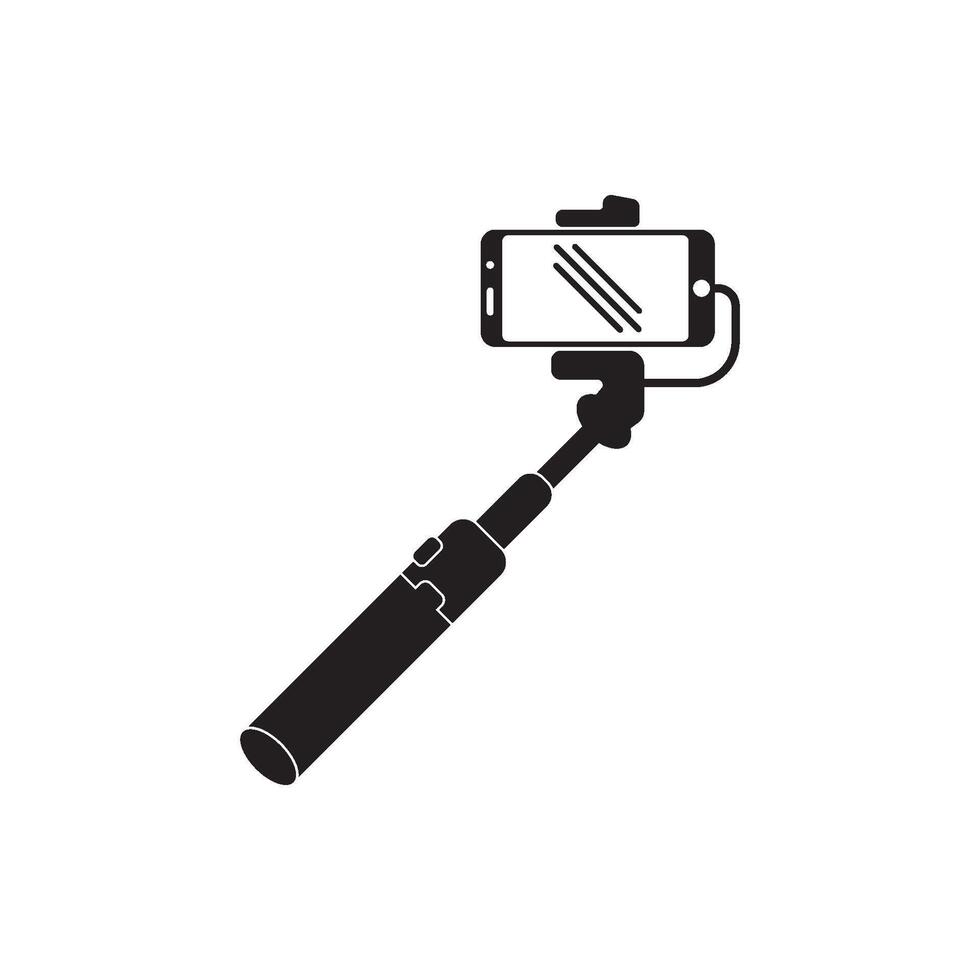 Selfie stick logo symbol icon, illustration design vector