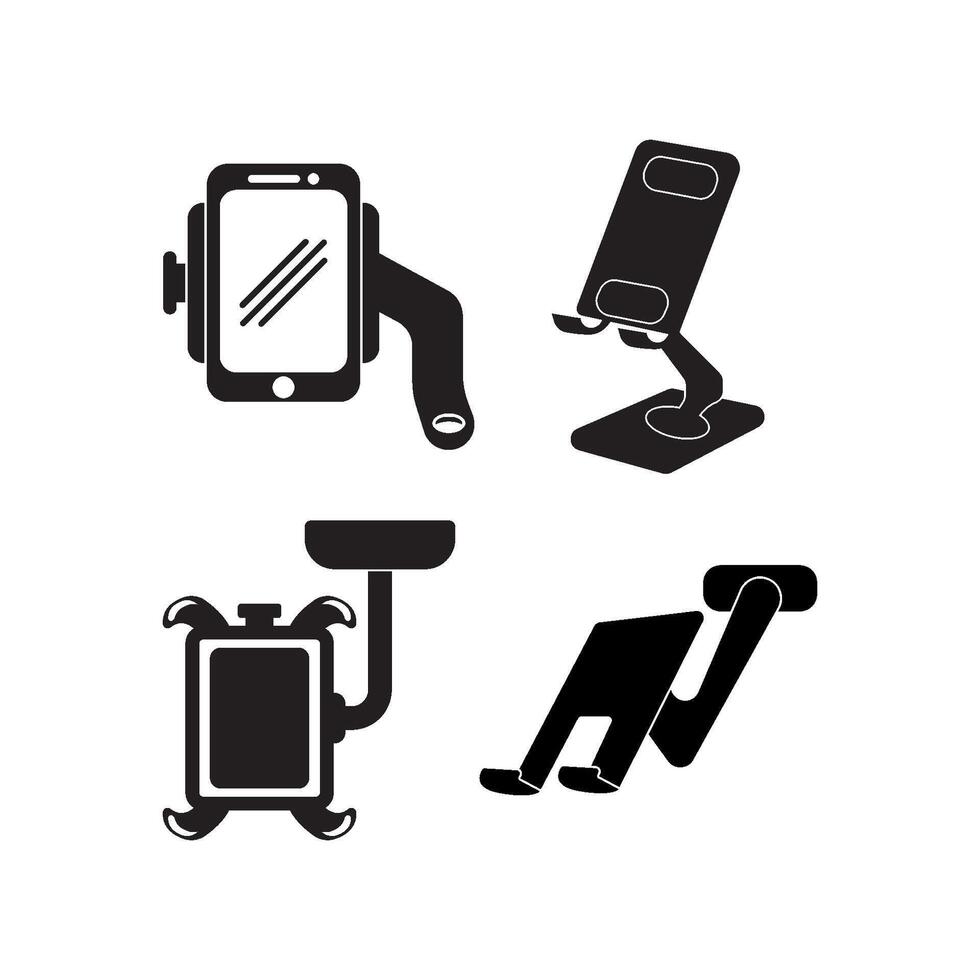 Mobile phone holder symbol icon, illustration design vector