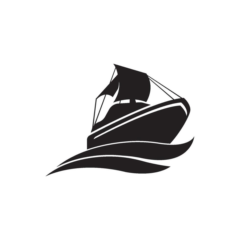 Sailboat symbol logo icon, illustration design vector