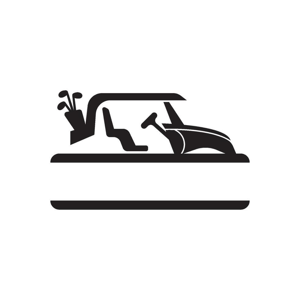 Golf car logo icon design illustration template vector