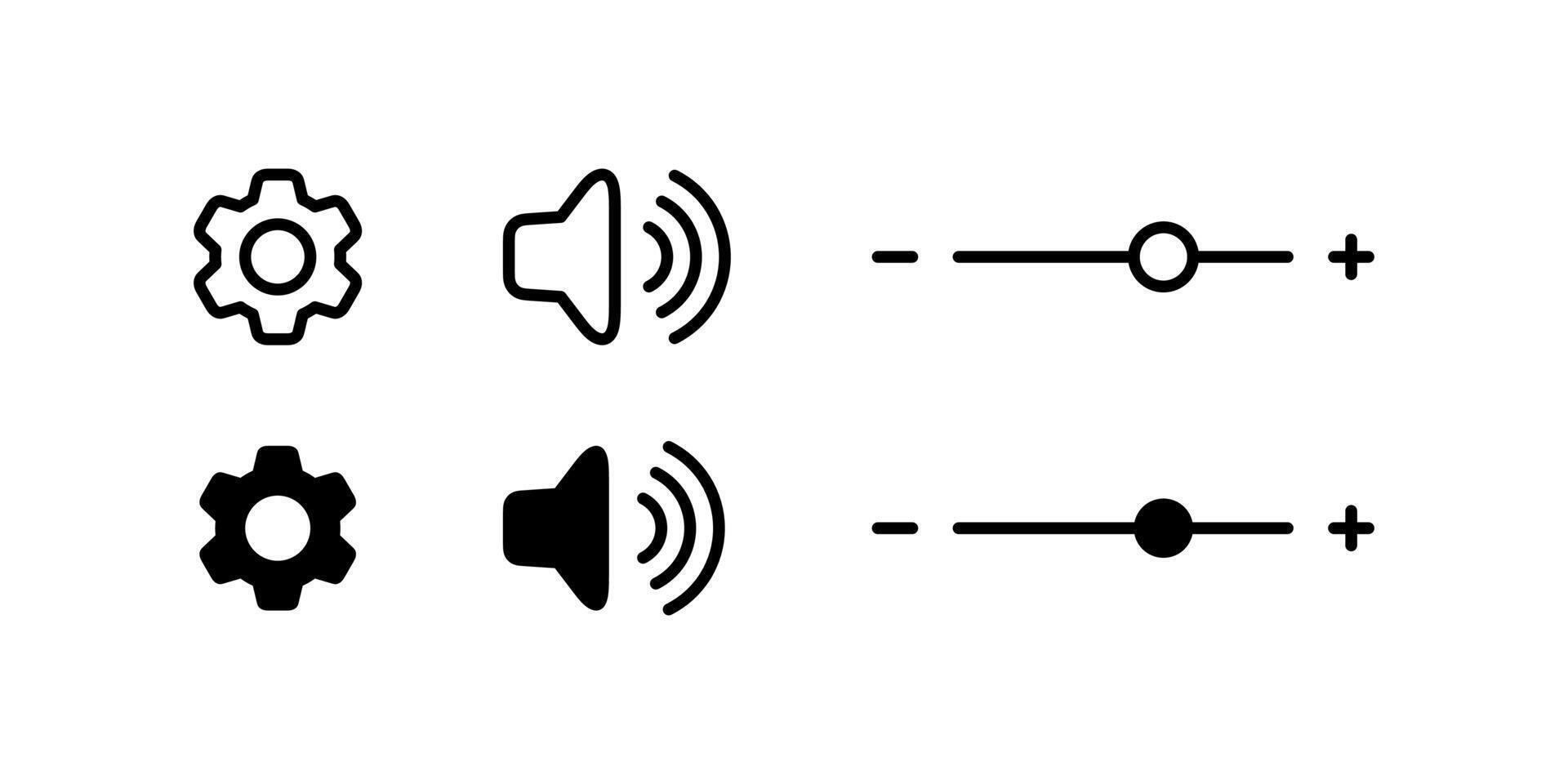 Sound control icons 44026099 Vector Art at Vecteezy