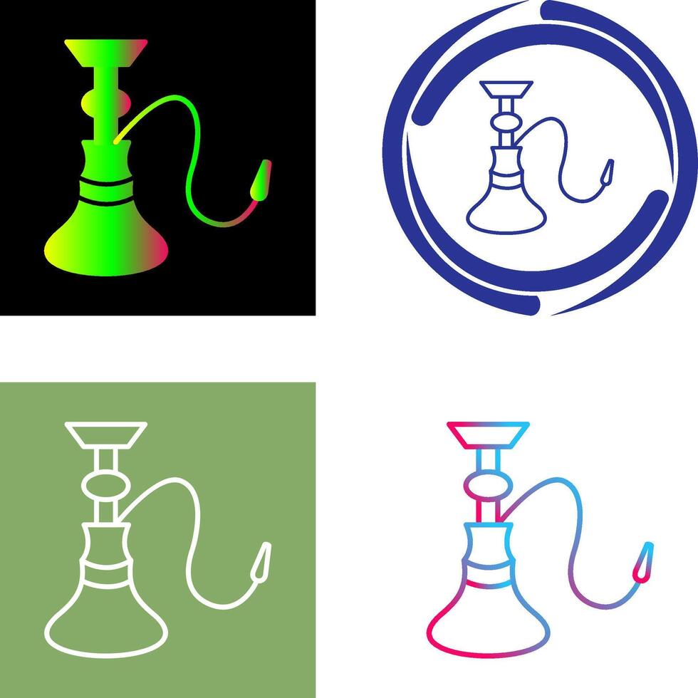 Unique Hookah Icon Design vector