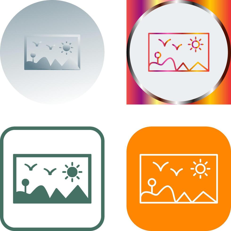 Painting Exhibit Icon Design vector