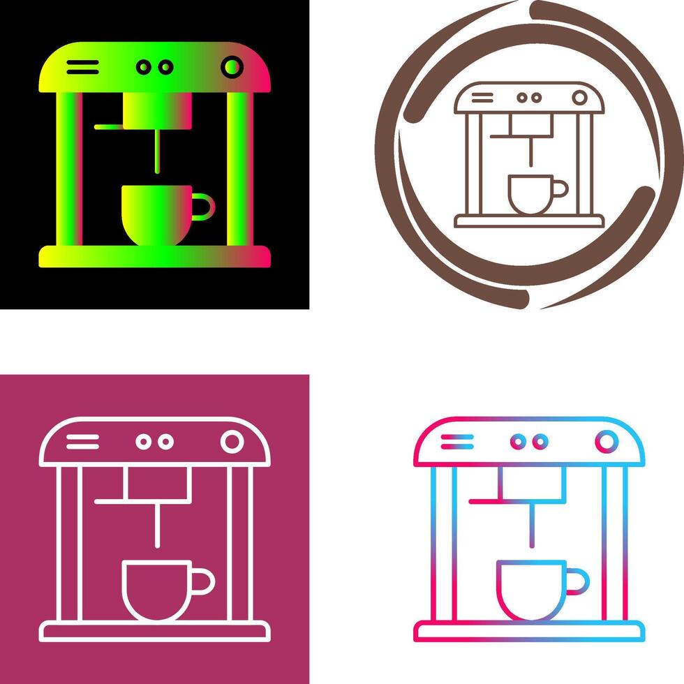 Unique Coffee Machine Icon Design vector