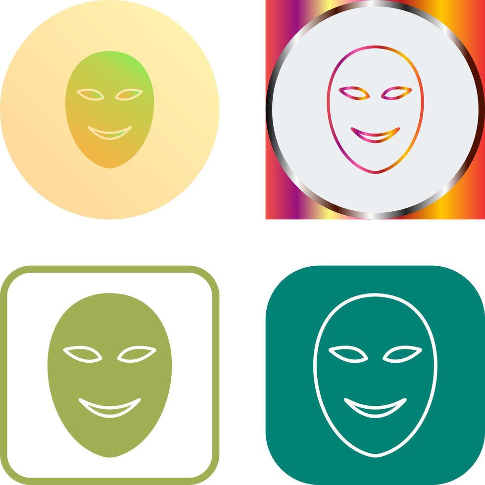 Ancient Face Mask Icon Design vector
