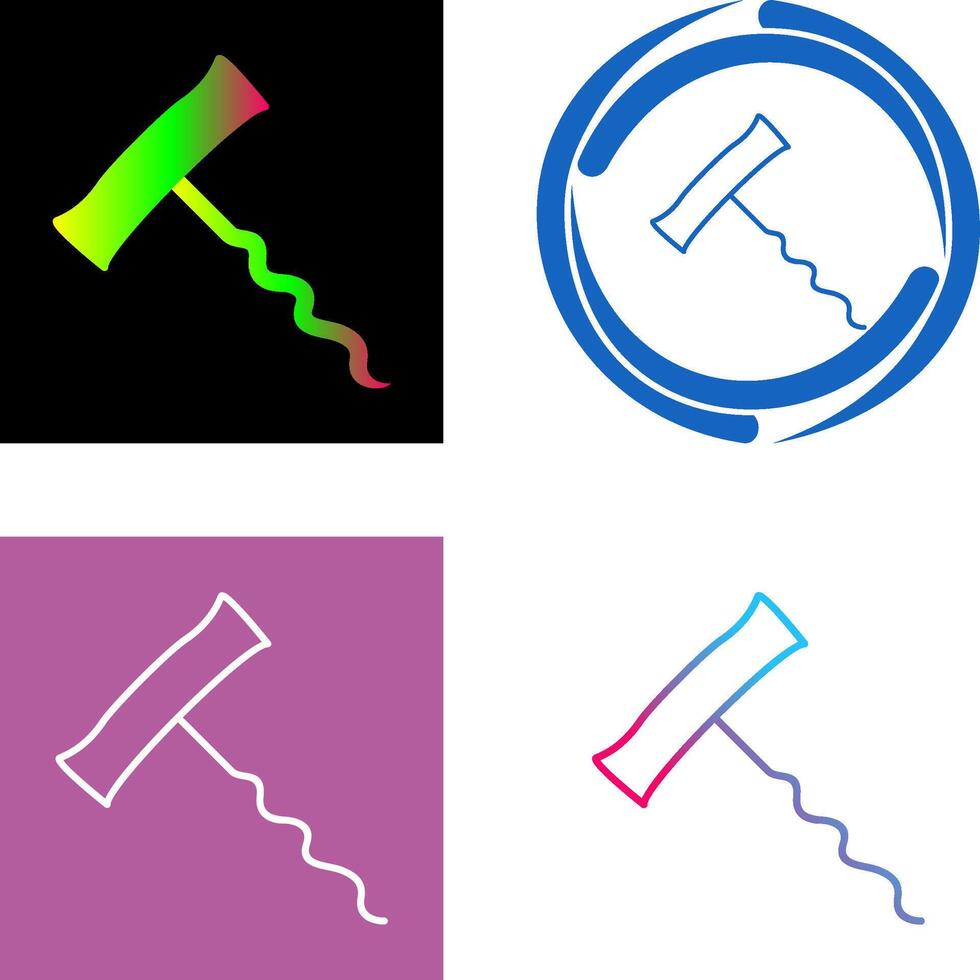 Unique Corkscrew Icon Design vector