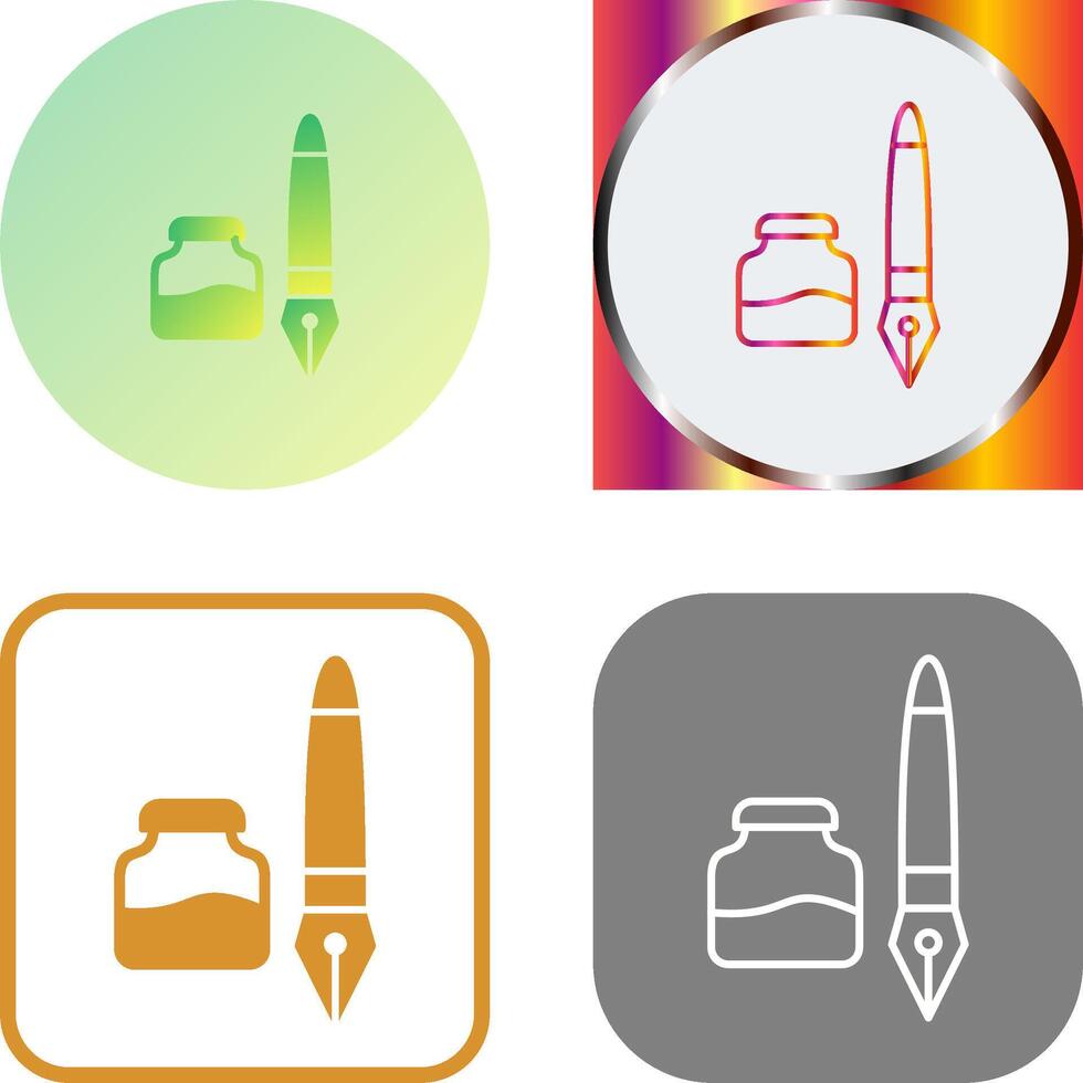 Ink and Pen Icon Design vector