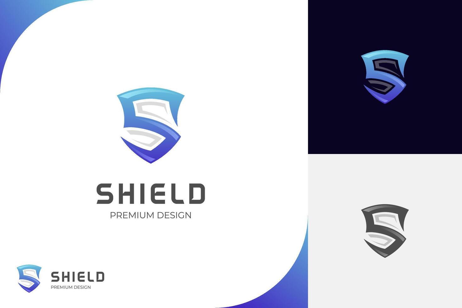 Initial Letter S Shield logo icon design with Secure Safe Secret Strong graphic illustration logo design symbol vector