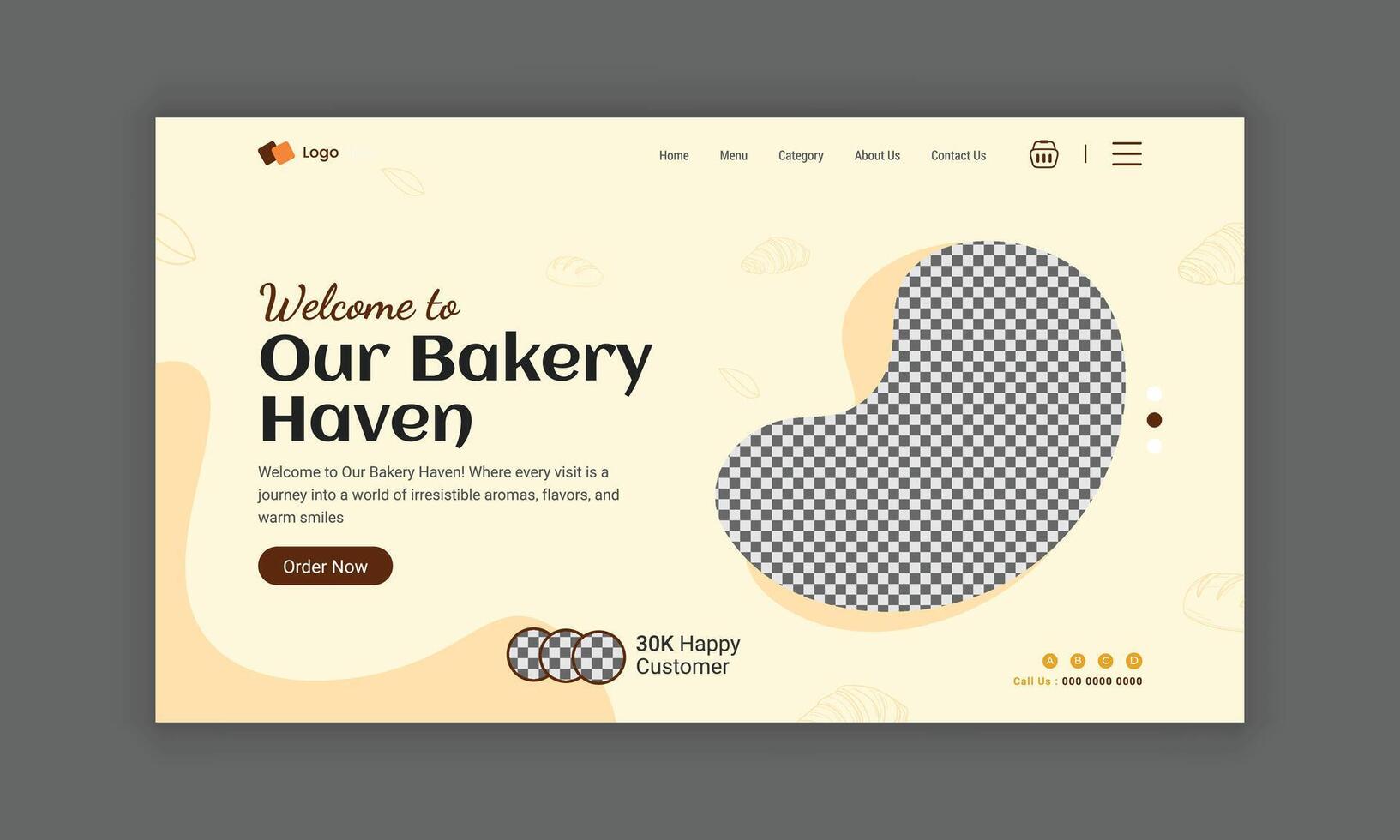 Website Landing Page for Bakery Shop, Home Page UI Design for Bakery ...