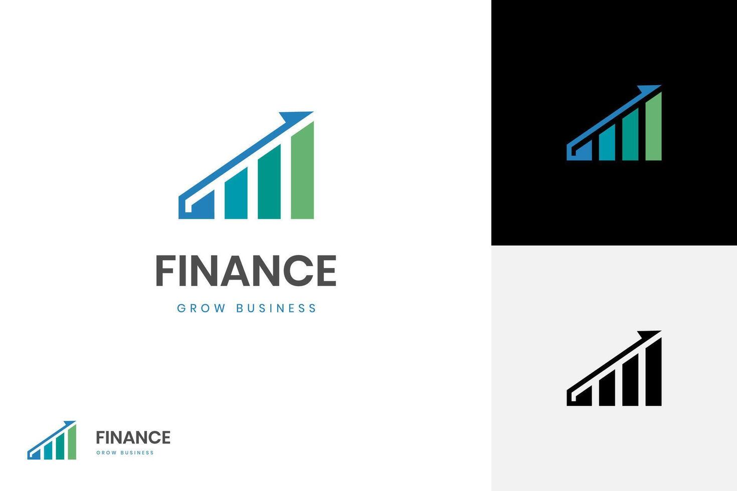 financial growth up logo icon design with arrow combined for economy, finance element symbol vector