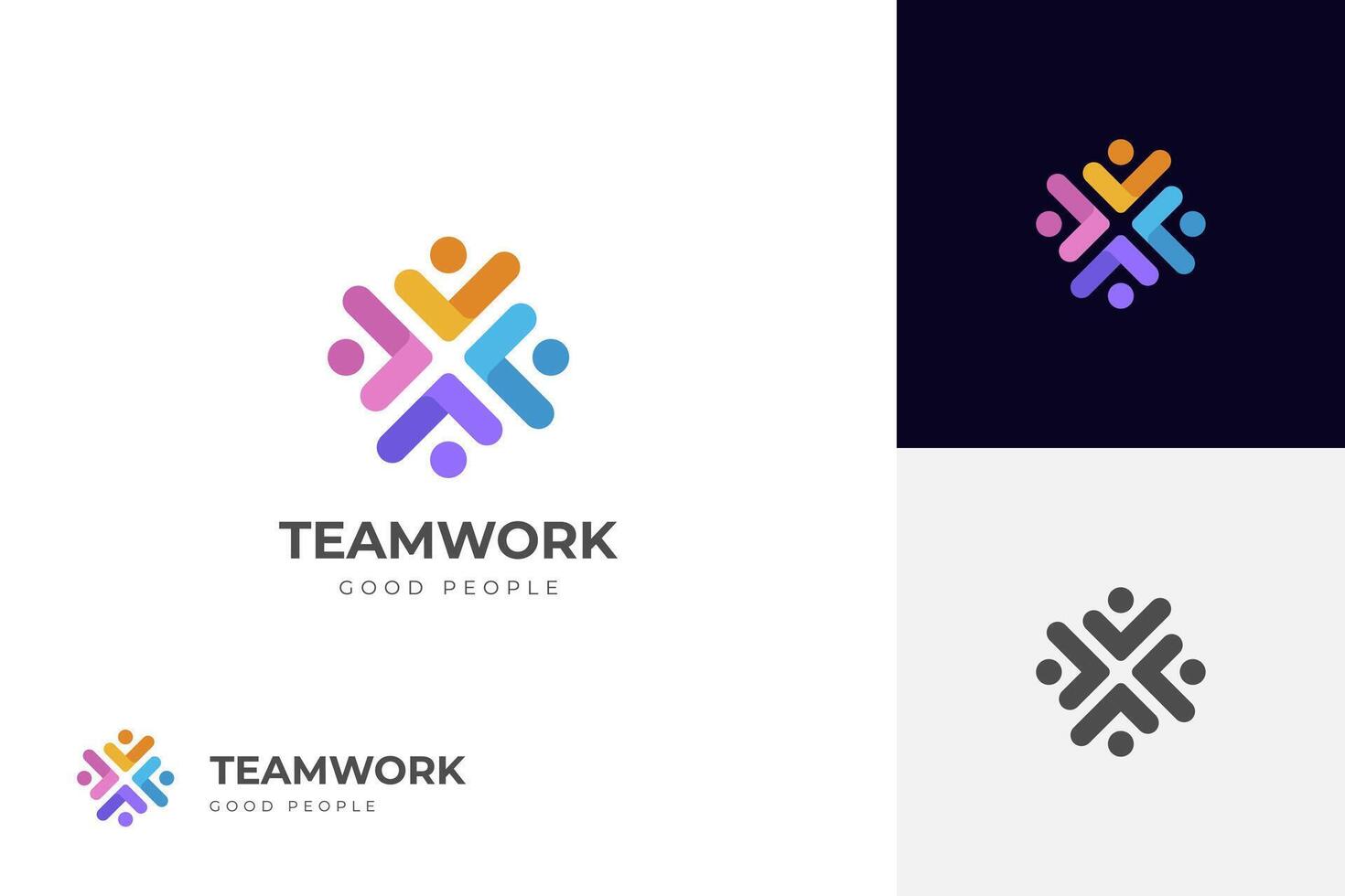 business success People Check Logo design, human group good service icon symbol, analysis health check logo element vector