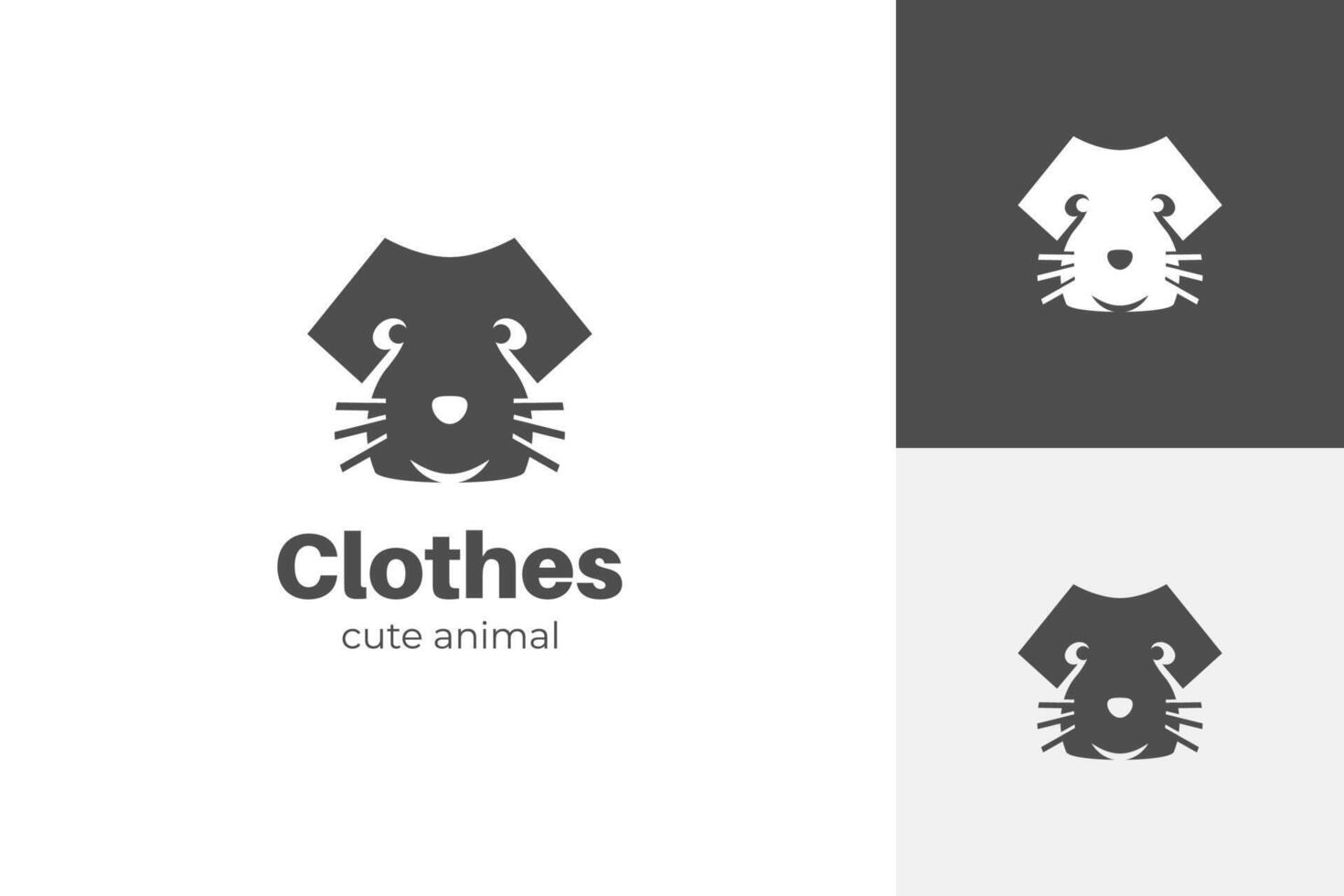 puppy animal clothes logo icon design template vector