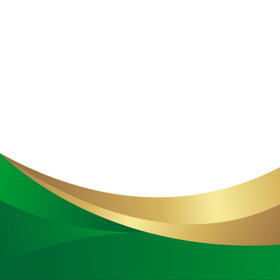 GOLDEN GREEN CURVED ABSTRACT png