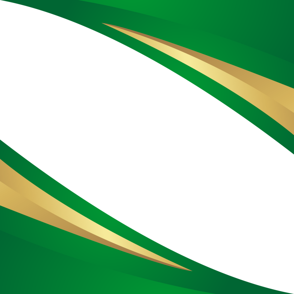GOLDEN GREEN CURVED ABSTRACT png