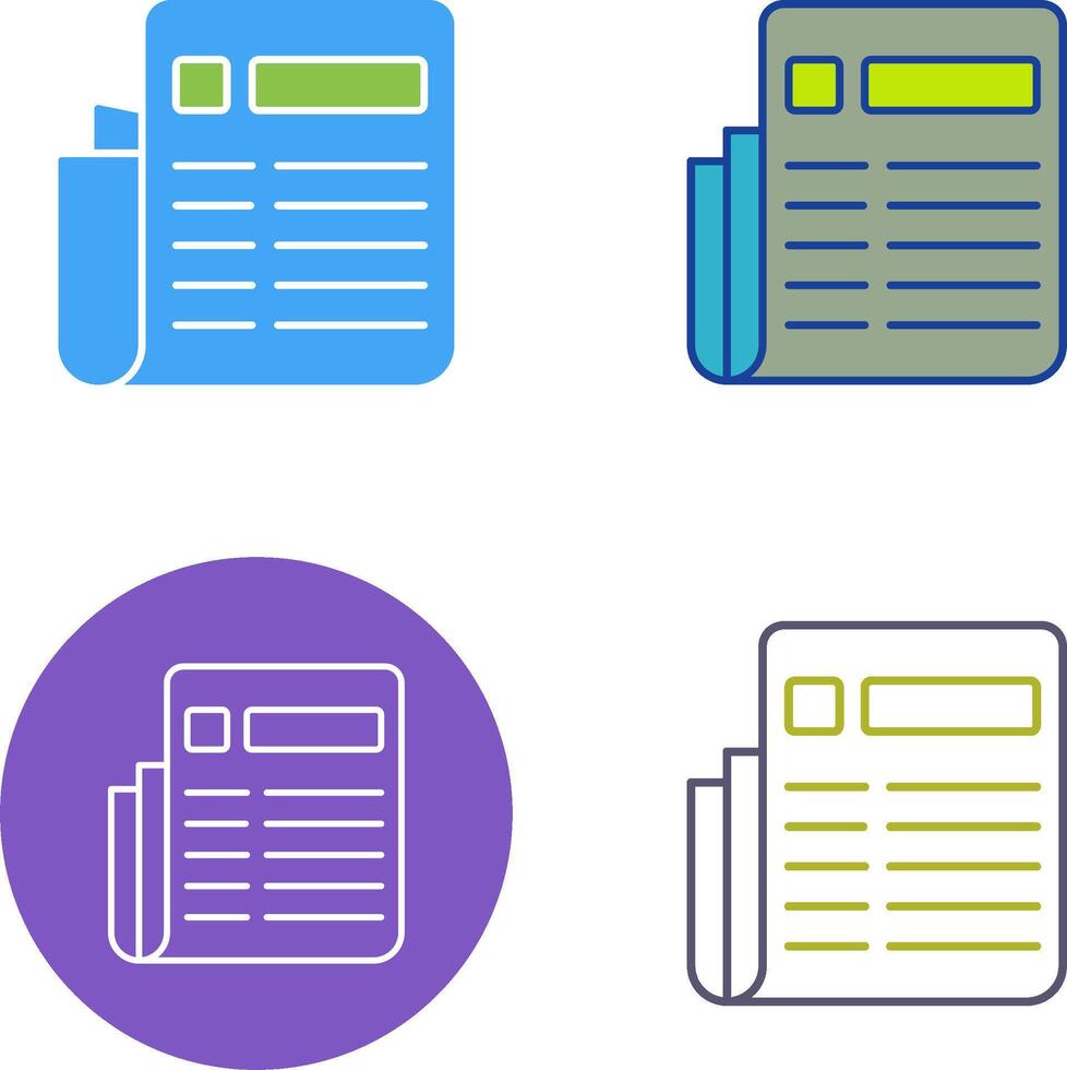 News Paper Icon Design vector