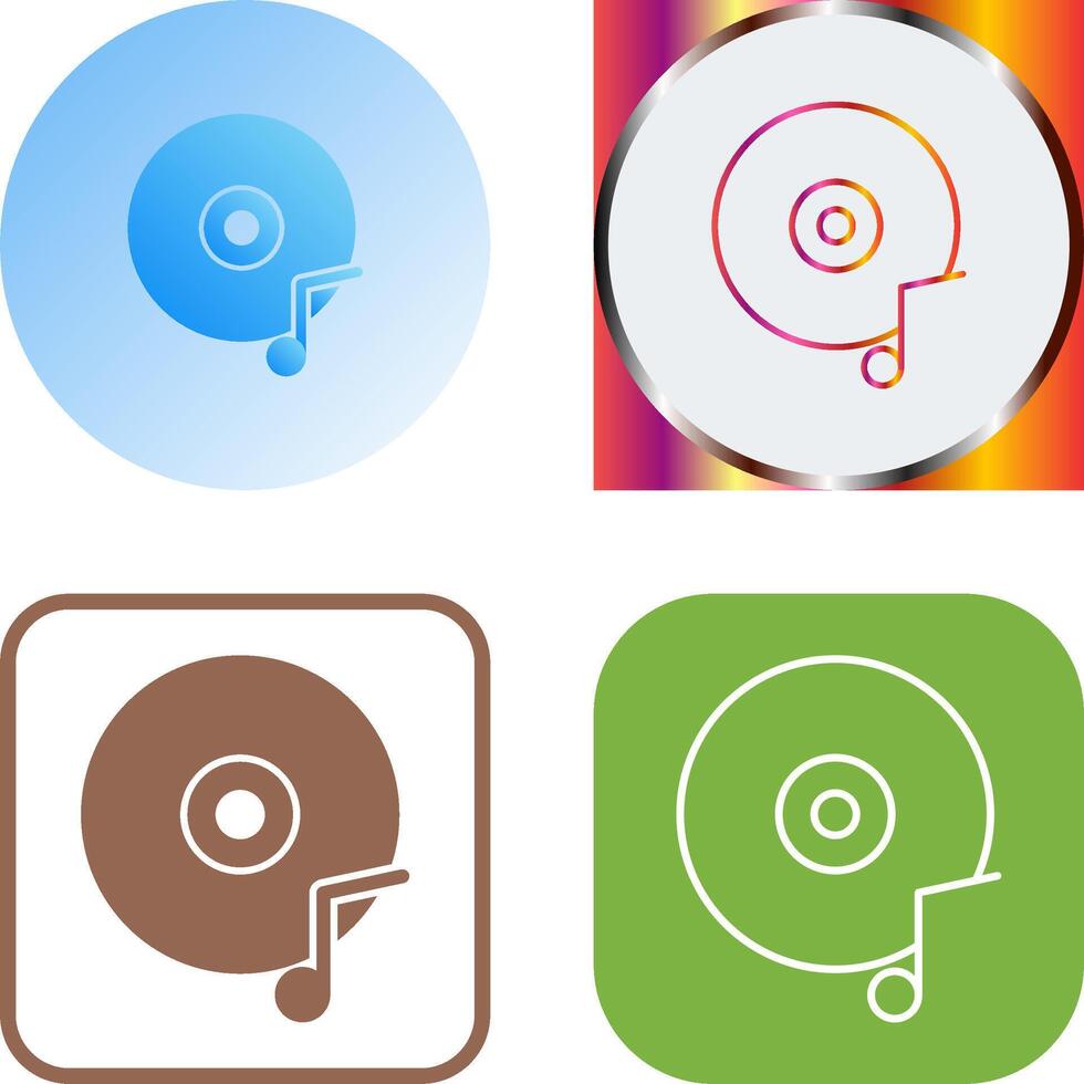 Music CD Icon Design vector