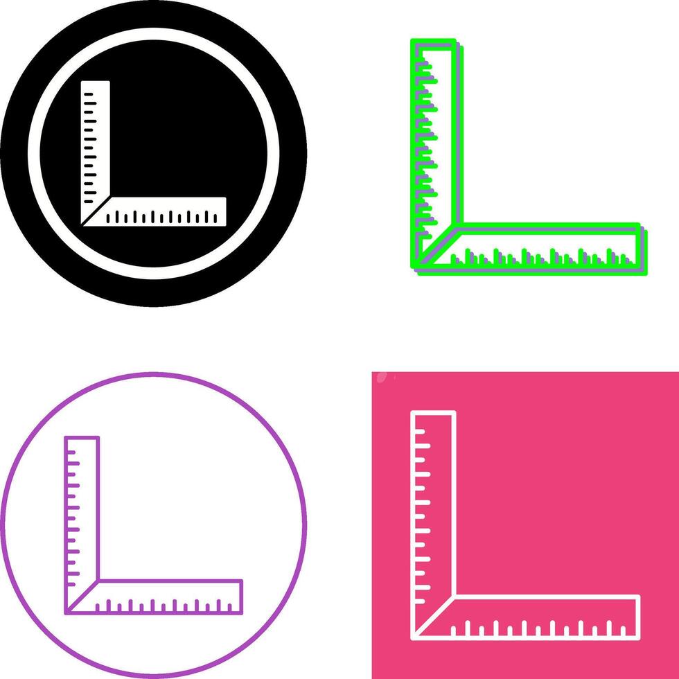 square Ruler Icon Design vector
