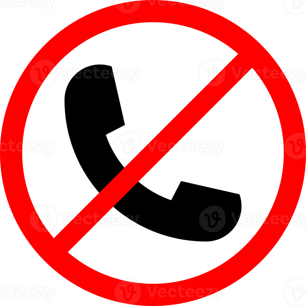 no Telefono cartello piatto icona. no parlando e chiamata icona. rosso cellula divieto illustrazione per grafico disegno, logo, ragnatela luogo, sociale media, mobile app, ui illustrazione png