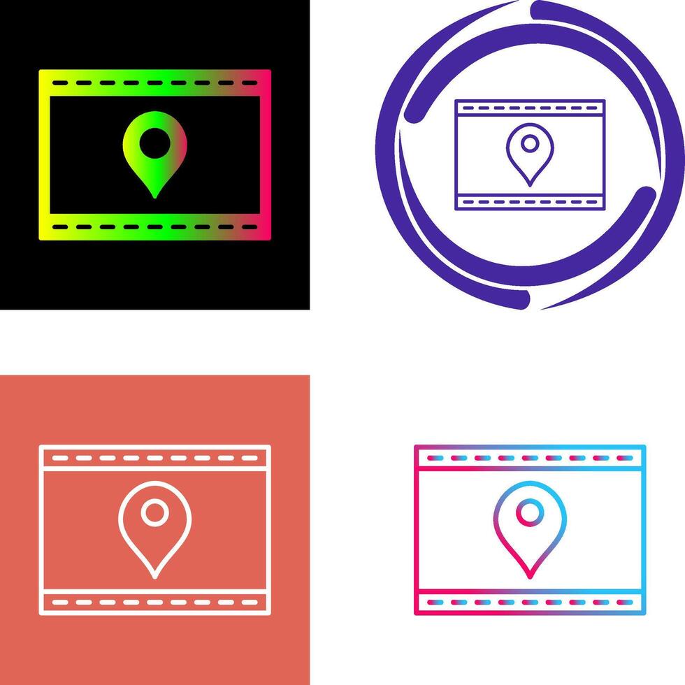 Unique Location Web Advertising Icon Design vector