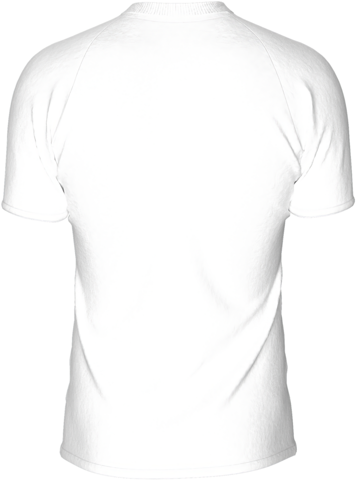 mockup template jersey football white shirt soccer back view png