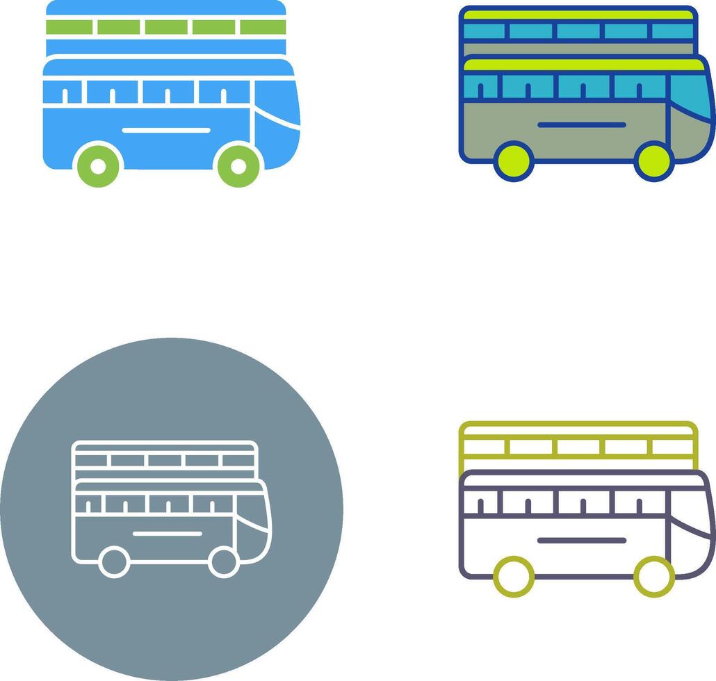 Double Bus Icon Design vector