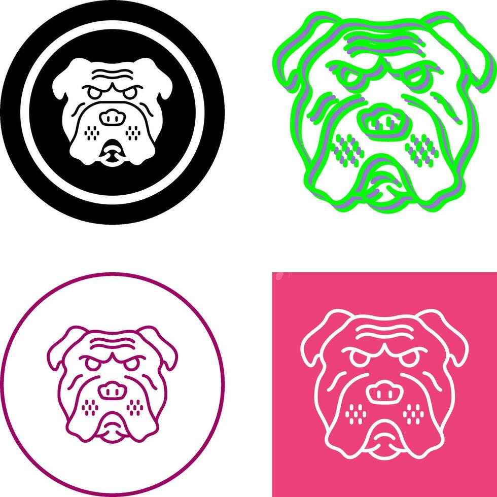 Bulldog Icon Design vector