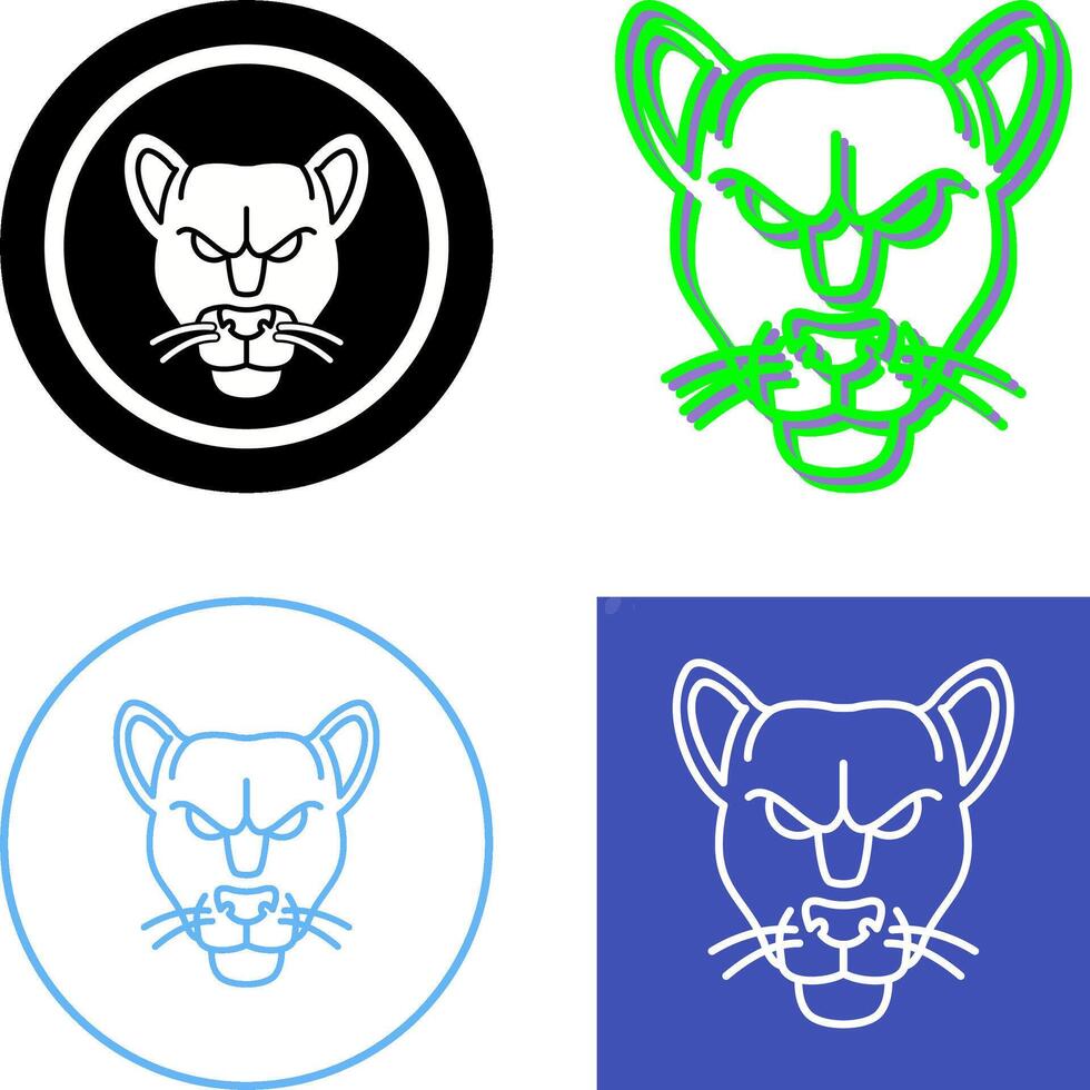 Black Panther Icon Design vector