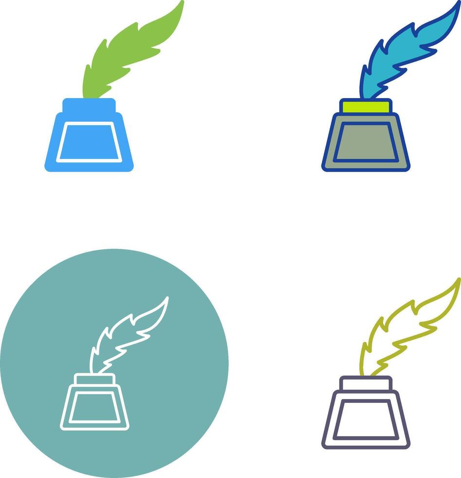 Inkwell Icon Design vector
