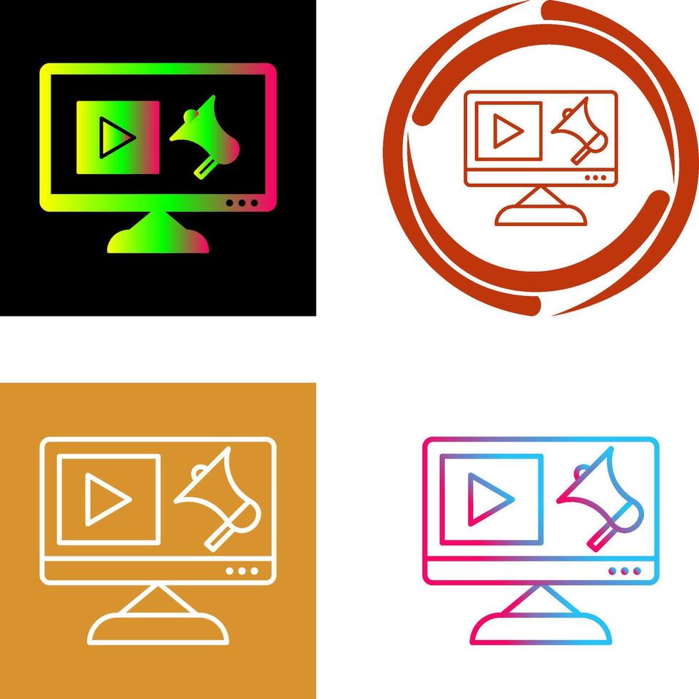 Unique Digital Marketing Icon Design vector