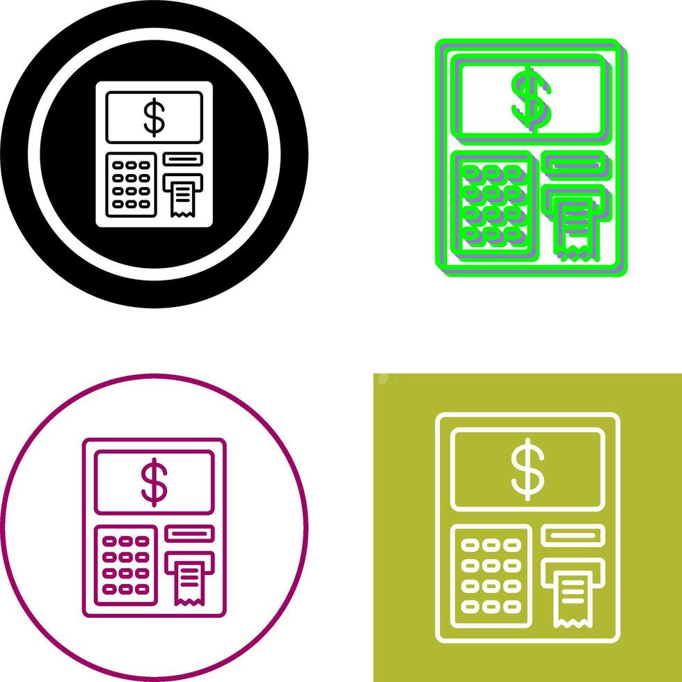 Atm Icon Design vector