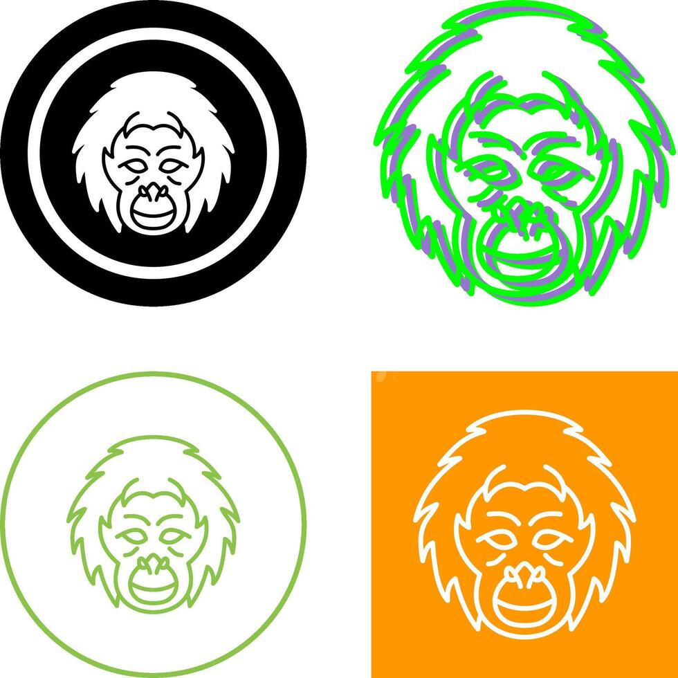 Orangutan Icon Design vector