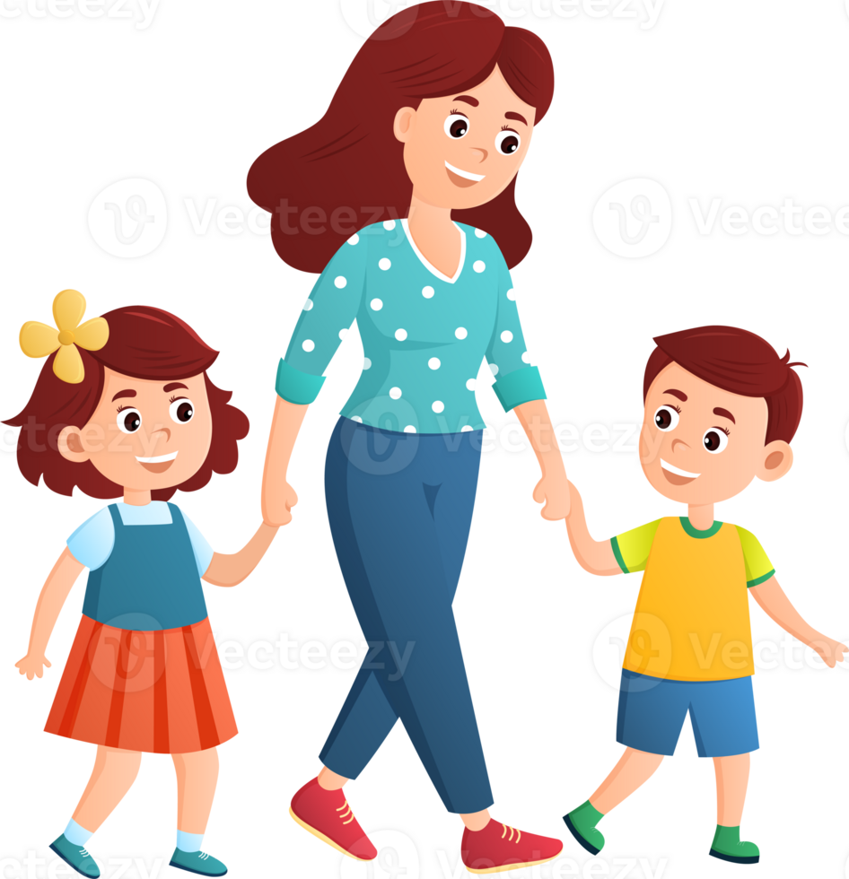 mother and child for decorate mother day cartoon character love illustration design png