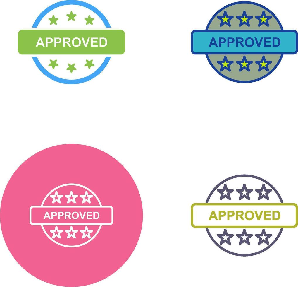 Approved Icon Design vector