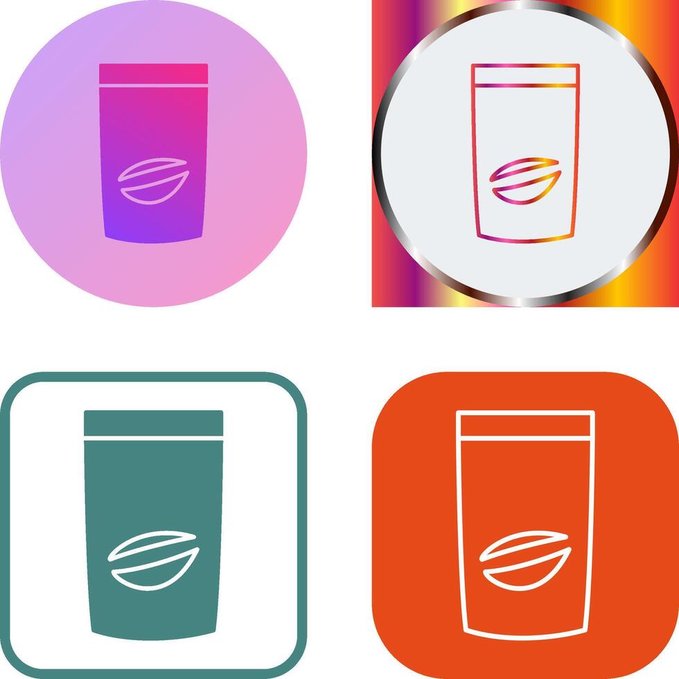 Coffee Bag Icon Design vector