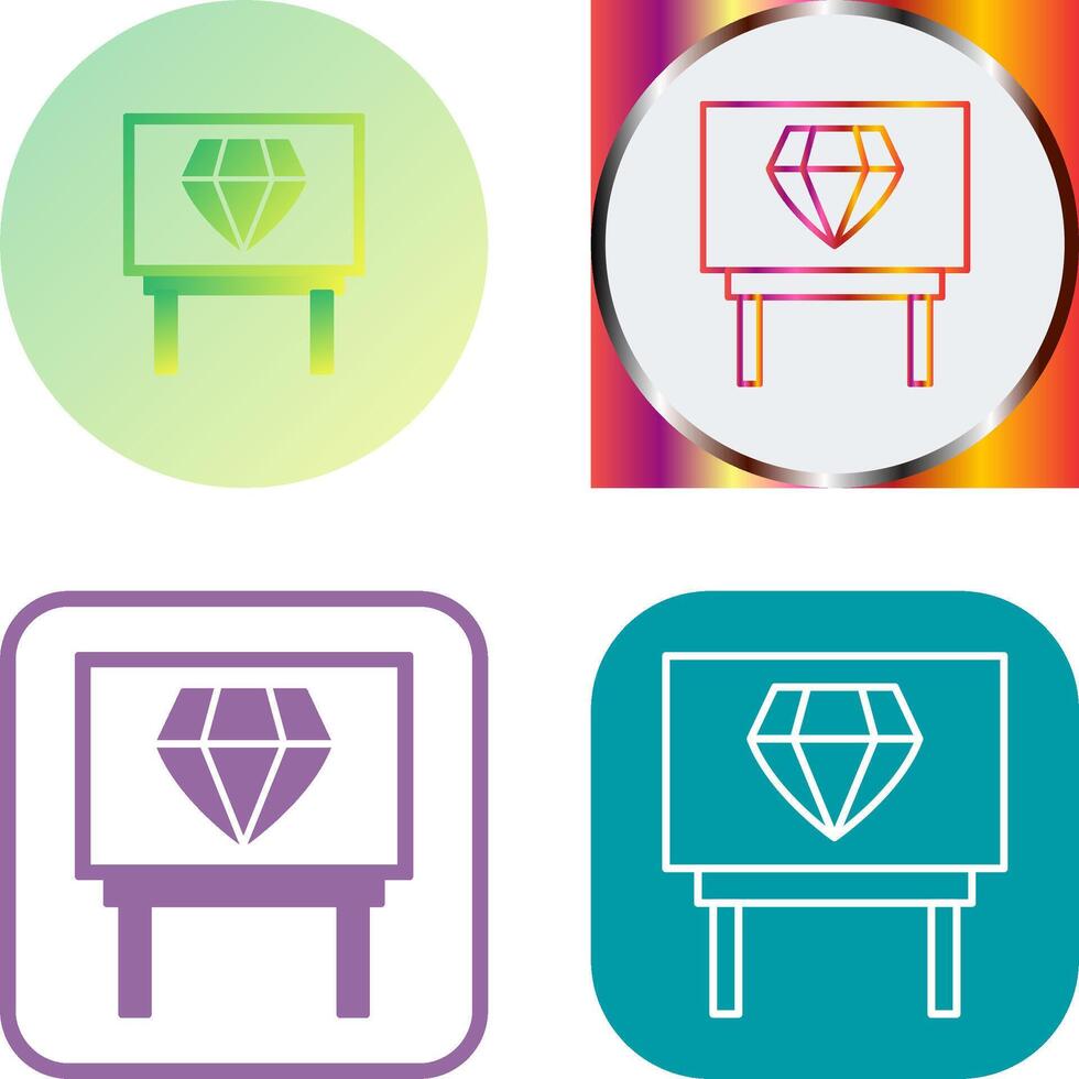 Diamond Exhibit Icon Design vector