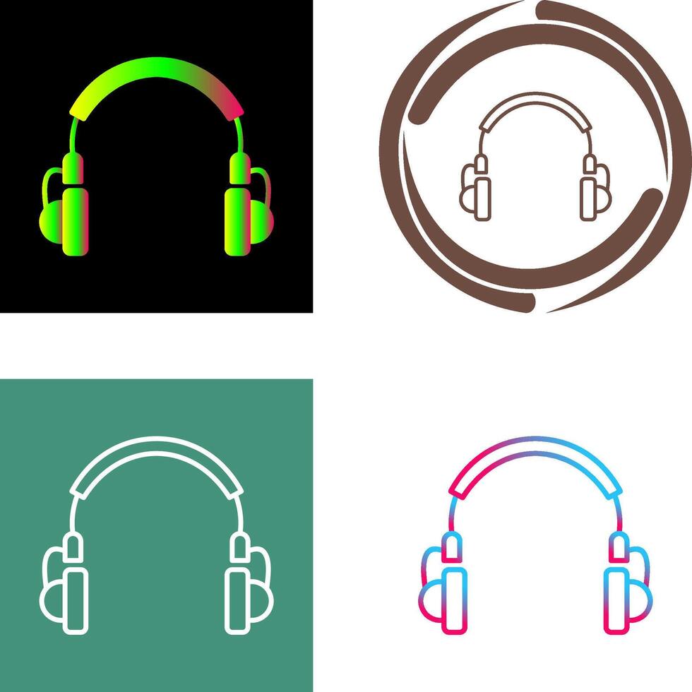 Unique Headphones Icon Design vector