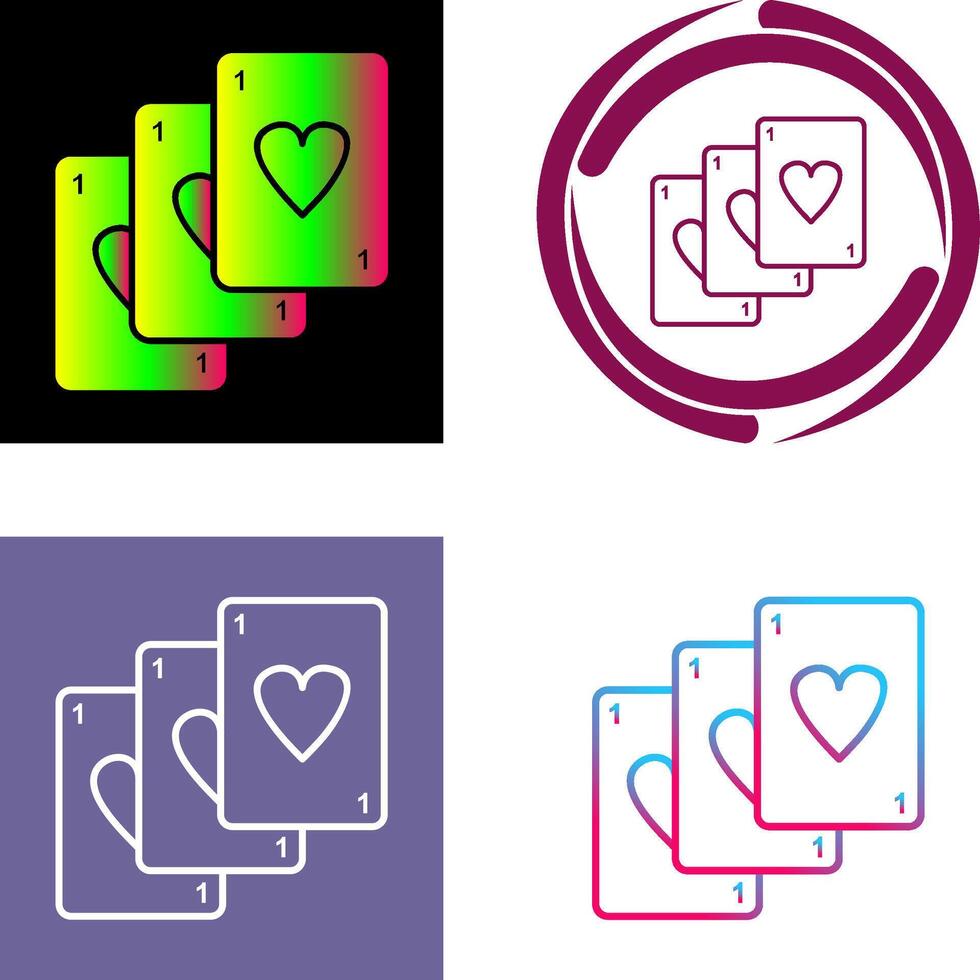 Unique Deck of Cards Icon Design vector