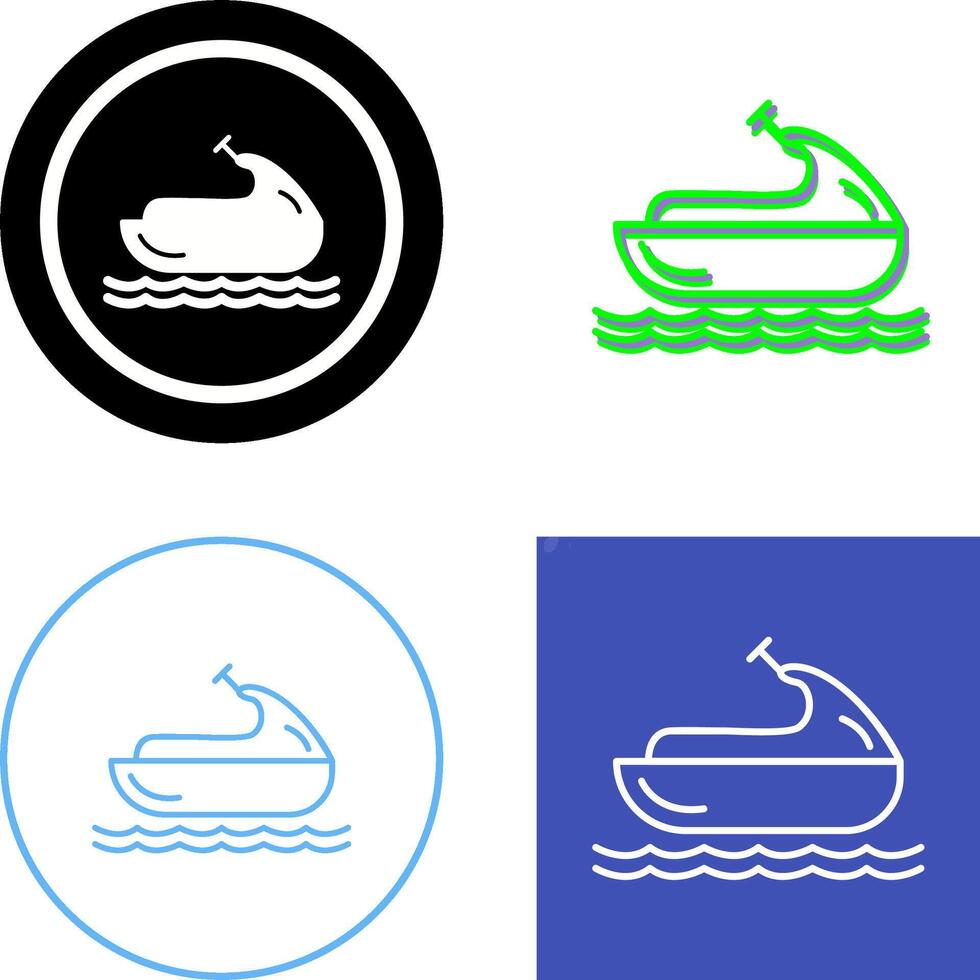 Jet Ski Icon Design vector