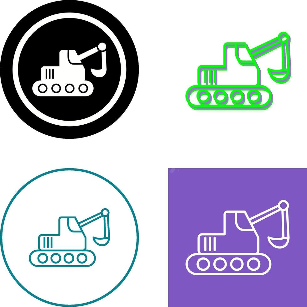 Escavator Icon Design vector